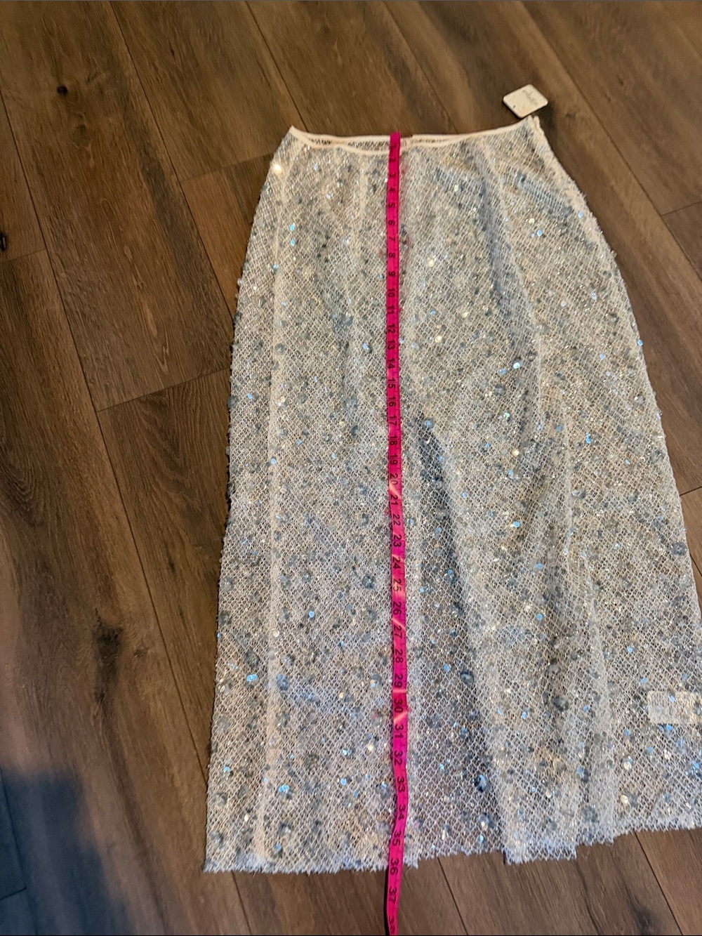 Free People Frost Bite Sheer Maxi Skirt- size Large - Picture 5 of 10